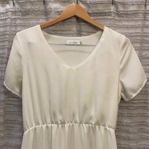 Solid white lined dress